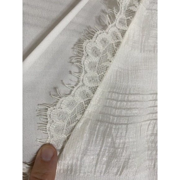 J.O.A. White Short Sleeve Romper Lace Ruffles Boho Size XSMALL - Picture 12 of 12